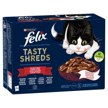 Felix Tasty Shreds házias válogatás szószban 12 x 80 g kép