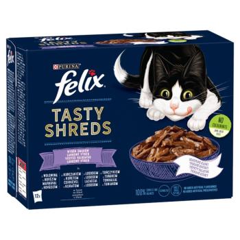 Felix Tasty Shreds vegyes válogatás szószban 12 x 80 g kép