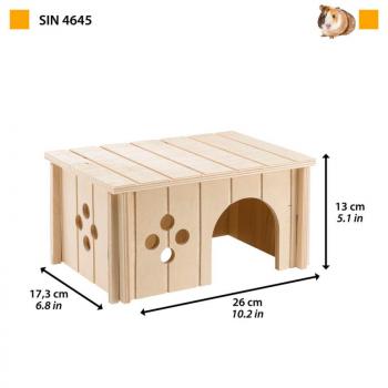 Ferplast Fa házikó tengerimalacoknak 33x23,6x16cm kép