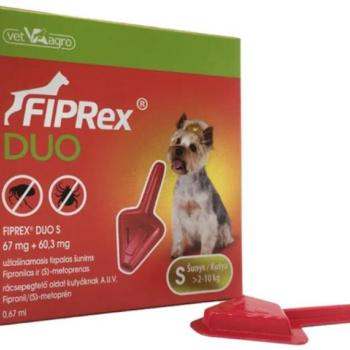 Fiprex Duo S 67 mg + 60,3 mg rácsepegtető oldat 1 db kép