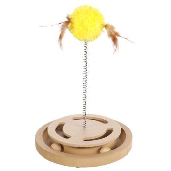 Flamingo Kitty Brain Train macskajáték tollakkal kép