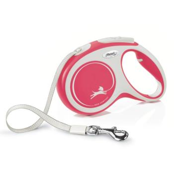 flexi Comfort szalagpóráz kutyáknak, M méret, 5m, piros, max. 25kg kép