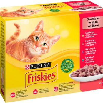 Friskies Chicken/beef/lamb/duck in sauce 12x85 g kép