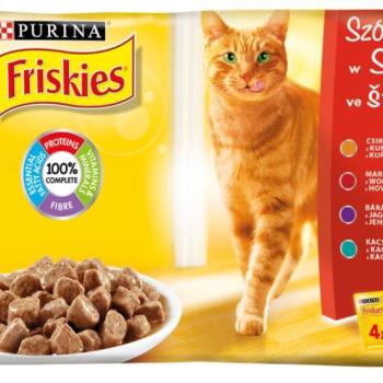 Friskies Chicken/beef/lamb/duck in sauce 4x85 g kép