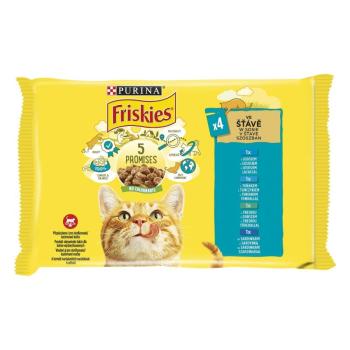 Friskies nedves macskaeledel szószban - lazaccal, tonhallal, szardíniával, tőkehallal 4 x 85 g kép