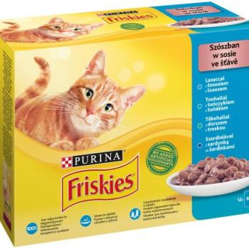 Friskies Salmon/tuna/sardine/cod in sauce 12x85 g kép