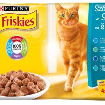 Friskies Salmon/tuna/sardine/cod in sauce 4x85 g kép