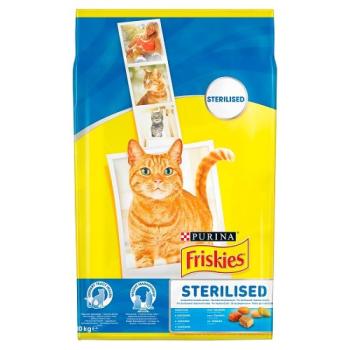 Friskies Steril száraz macskaeledel - lazaccal és hozzáadott zöldségekkel 10 kg kép