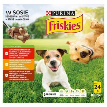 Friskies szószos válogatás nedves kutyaeledel 24 x 100 g kép