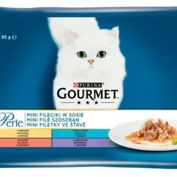 Gourmet Perle Multipack turkey, tuna, duck & veal 4x85 g kép