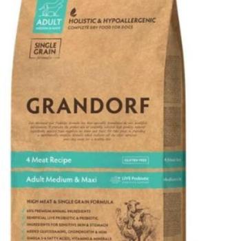 Grandorf Live Probiotic Adult Medium and Maxi 4 Meat & brown rice 10 kg kép