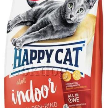 Happy Cat Adult Indoor beef 4 kg kép