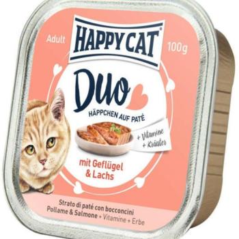 Happy Cat Duo poultry & salmon 12x100 g kép