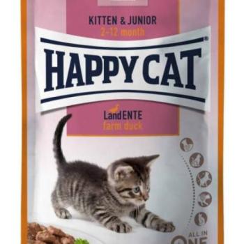 Happy Cat Kitten & Junior duck 24x85 g kép