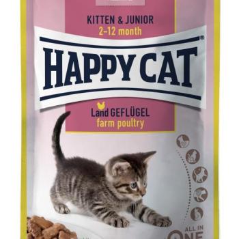 Happy Cat Kitten & Junior Land Geflügel alutasakos eledel - Baromfi 85 g kép