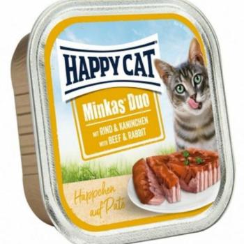 Happy Cat Minkas Duo beef & rabbit 12x100 g kép