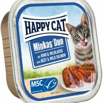 Happy Cat Minkas Duo beef & wild salmon 12x100 g kép