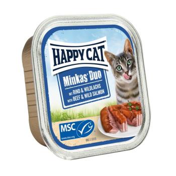 Happy Cat Minkas Duo - Marha és vadlazac 100 g kép