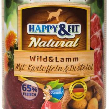 Happy&Fit Natural Venison & Lamb with Potatoes & Saffron Oil 800 g kép