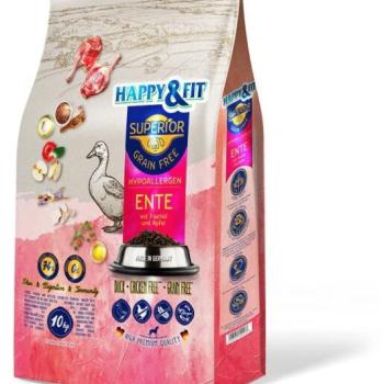 Happy&Fit Superior Grain Free Hypoallergenic Duck with fish oil & apple 2x10 kg kép