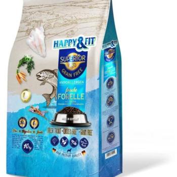 Happy&Fit Superior Grain Free Trout with Fish oil & Glucosamine 10 kg kép