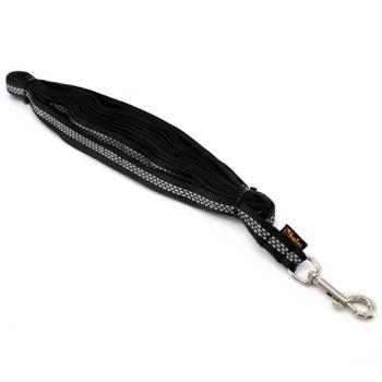 Heim hosszú póráz kutyáknak fényvisszaverő elemekkel, fekete, H 10m kép