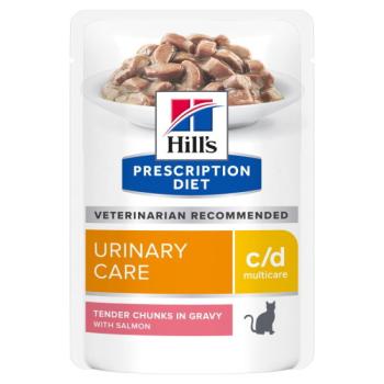 Hill's Prescription Diet™ c/d™ Multicare nedves macskatáp, lazac 12 x 85 g kép