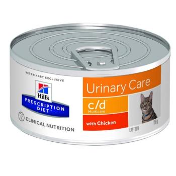 Hill's Prescription Diet c/d Multicare Urinary Care macskatáp - konzerv 156 g kép