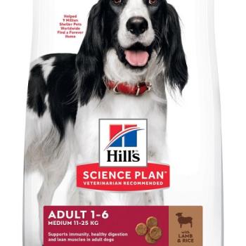 Hill's Science Plan Adult Medium száraz kutyatáp, bárány és rizs 14 kg kép