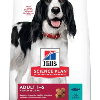 Hill's Science Plan Adult Medium száraz kutyatáp, tonhal és rizs 12 kg kép