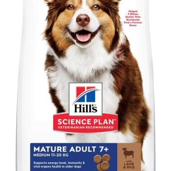 Hill's Science Plan Mature Adult 7+ Medium száraz kutyatáp, bárány és rizs 14 kg kép