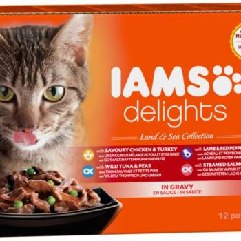 Iams Delight Land & Sea Collection in gravy 12x85 g kép