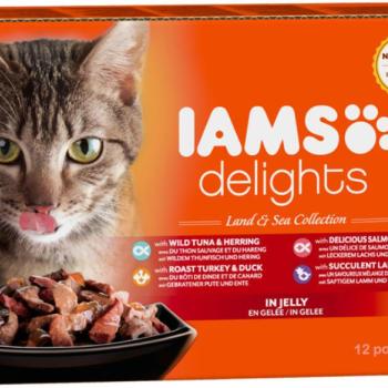 Iams Delight Land & Sea Collection in jelly 12x85 g kép