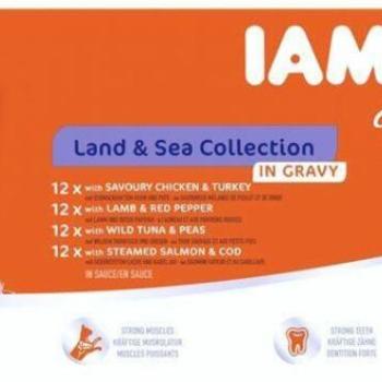 Iams Delights Adult Land & Sea Collection in gravy 48x85 g kép