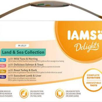 Iams Delights Adult Land & Sea Collection in jelly 48x85 g kép