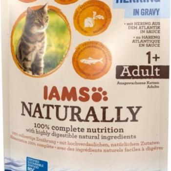 Iams Naturally Adult Atlantic herring in gravy 85 g kép