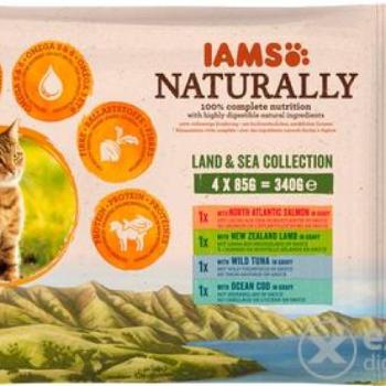 Iams Naturally Adult Land & Sea Collection 4x85 g kép