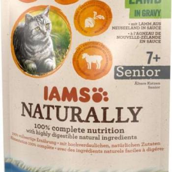 Iams Naturally Senior New Zealand lamb in gravy 85 g kép