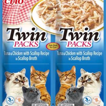 Inaba Foods Ciao Twin tuna & chicken with scallop recipe 80 g kép
