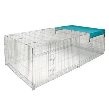 Kerbl Pet kifutó - négyszögletű, rácstetővel, szökésgátlóval 230x115x70cm, kisállatoknak kép