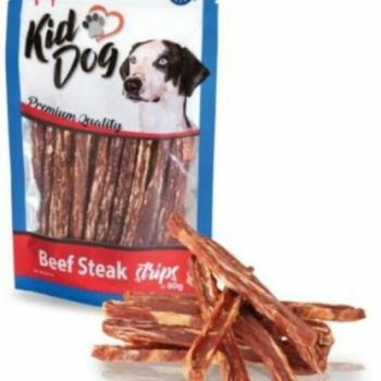 KIDDOG Beef Steak in strip marhahúsos 80 g kép