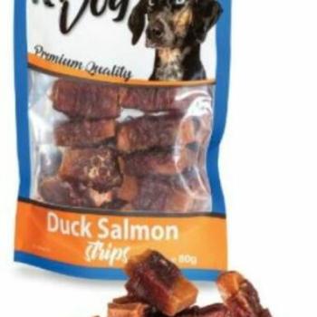 KIDDOG Duck Salmon Strips lazac és kacsa 80 g kép