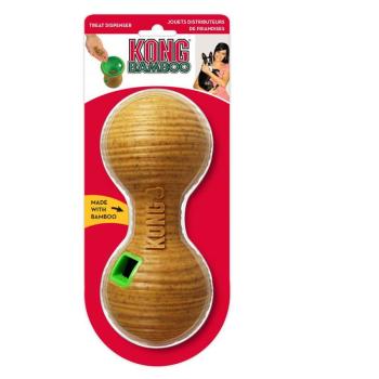 KONG Bamboo Feeder Dumbbell, világosbarna snackes kutyajáték- M méret: kb. H 20 x Sz 9 cm kép