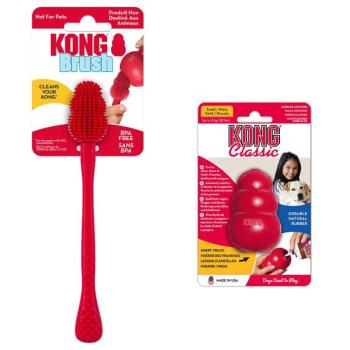 KONG Classic S (7 cm) + KONG tisztítókefe kutyajáték kép