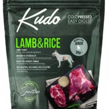 Kudo Low Grain Junior Medium/Maxi Lamb & Rice 3 kg kép