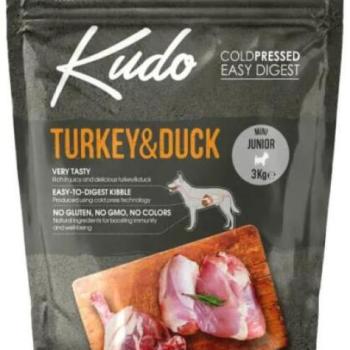 Kudo Low Grain Junior Mini Turkey & Duck 3 kg kép