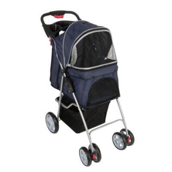 Kutya Babakocsi - Sporty Pet Stroller kis testű kutyáknak - Sötétkék / világosszürke kép