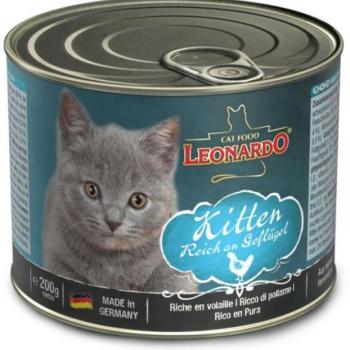 Leonardo Kitten poultry tin 200 g kép