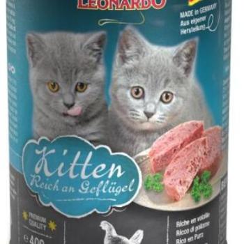 Leonardo Kitten poultry tin 400 g kép