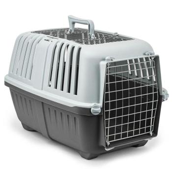 Lionto műanyag szállítóbox fémajtóval kutyáknak, macskáknak - Sz 35,5 x Mé 58,5 x Ma 40 cm kép